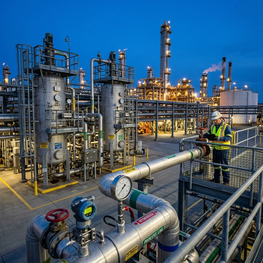 Moderne Chemie- und Fertigungsanlage